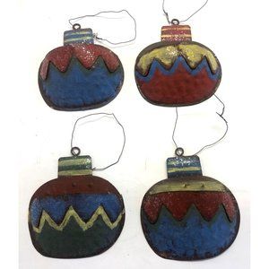 Tin Pocket Ornaments Set of 4